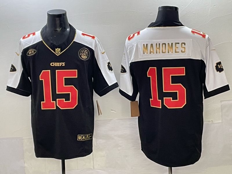 Men 2025 Kansas City Chiefs #15 Mahomes Black Nike Limited NFL Jersey 01->youth mlb jersey->Youth Jersey